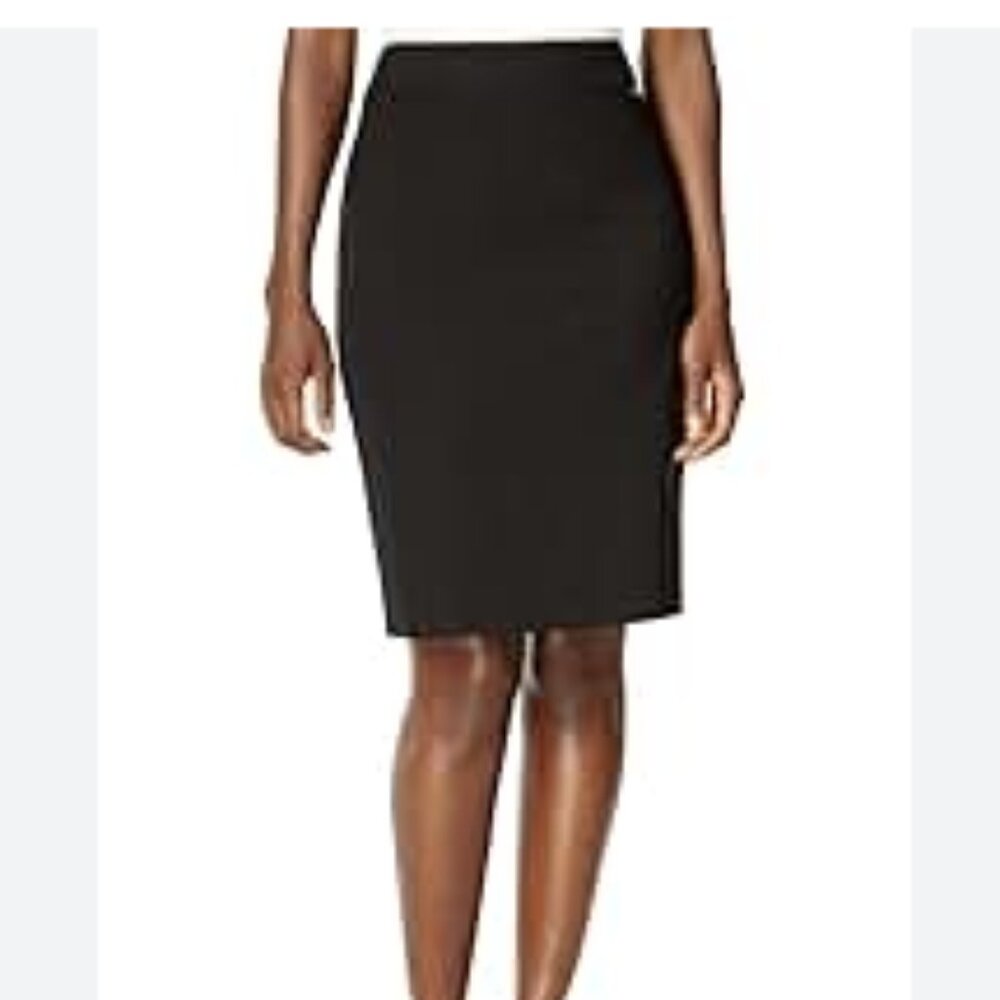 Larry Levine Classics Black Knee Length Pencil Skirt/Suit Skirt